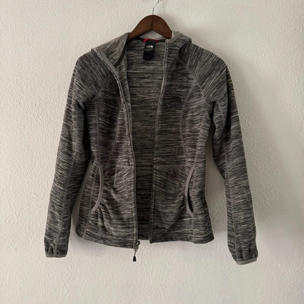 THE NORTH FACE Heather Polartec Fleece Full Zip Long Sleeve Jacket Size XS Fall - Picture 10 of 11